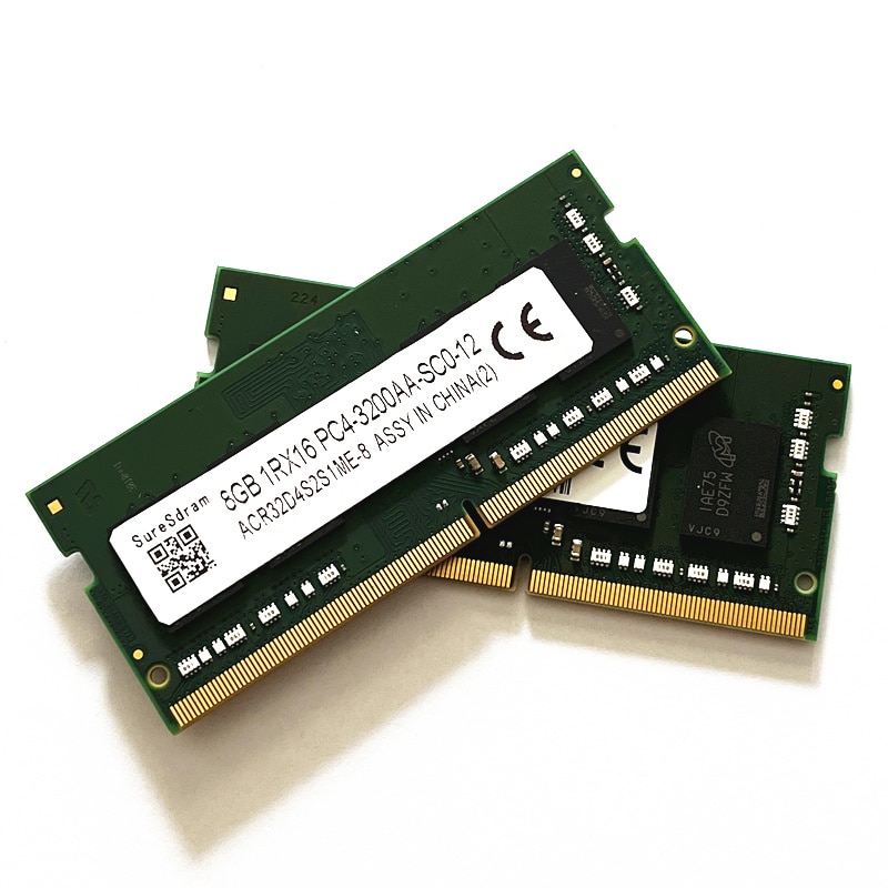 SureSdram Ʈ ޸, ACR32D4S2S1ME-8 SODIMM DDR4 8GB 1RX16 PC4-3200AA-SC0-12, ddr4 8GB 3200MHz